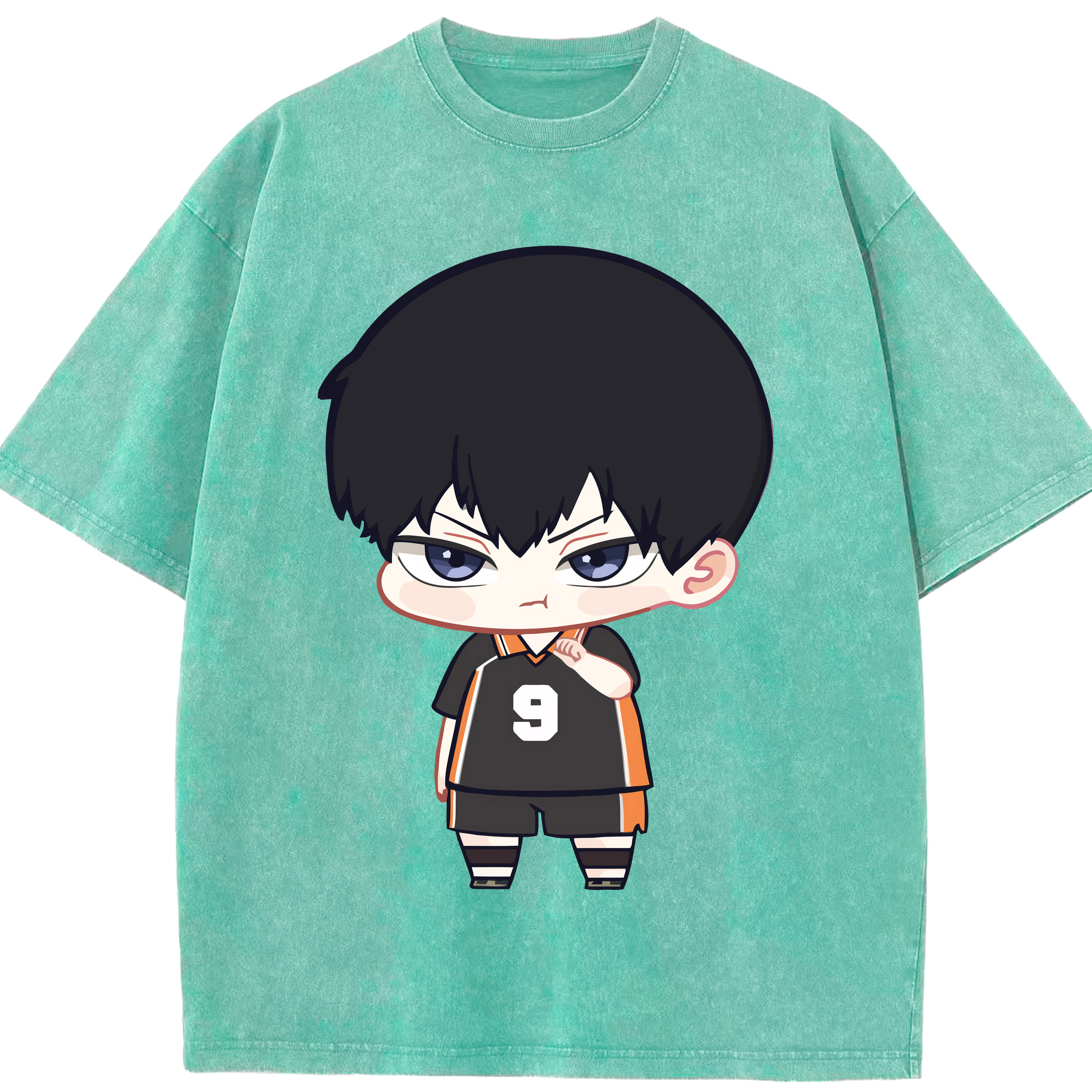 （画像用） ハイキュー!! Haikyu!! 綿100% ヴィンテージ風 半袖Tシャツ（フロントプリント）